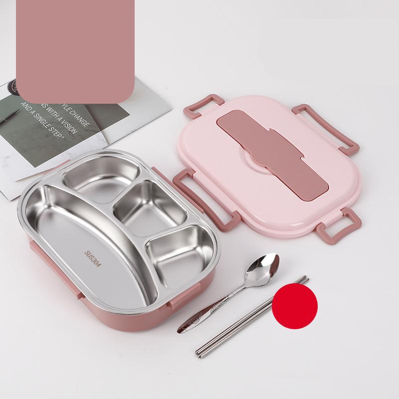 Food Storage Container Dinnerware Stainless Steel Lunch Box Portable Bento Box Food Storage Student