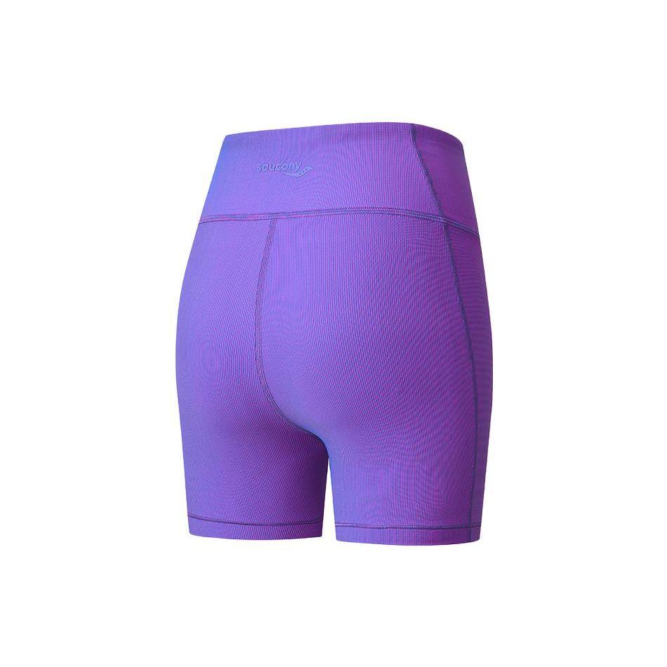 SAUCONY Solid Color Slim Fit Sports Shorts Women Shorts Purple Blue SC1230226A-BL23
