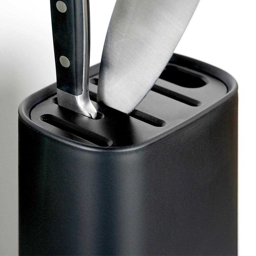 Stojak Noże Kuchenne Czarny Blok do Noży Kuchennych Uniwersalny Kuchenny