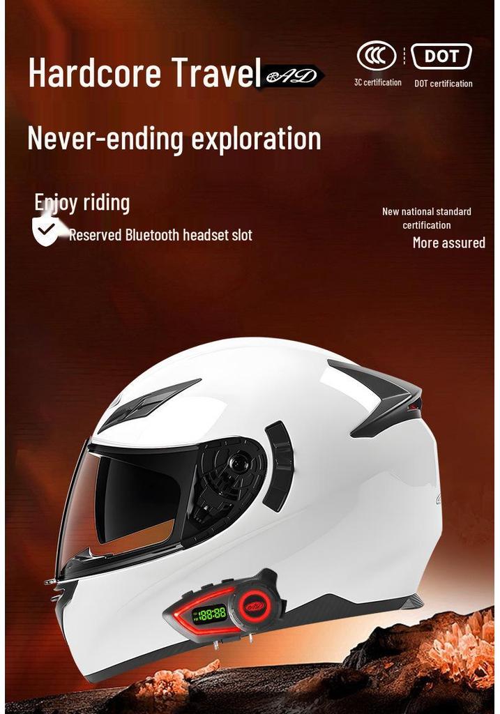 Smart Bluetooth Flip-Up Motorcycle Helmet for All-Season Riding