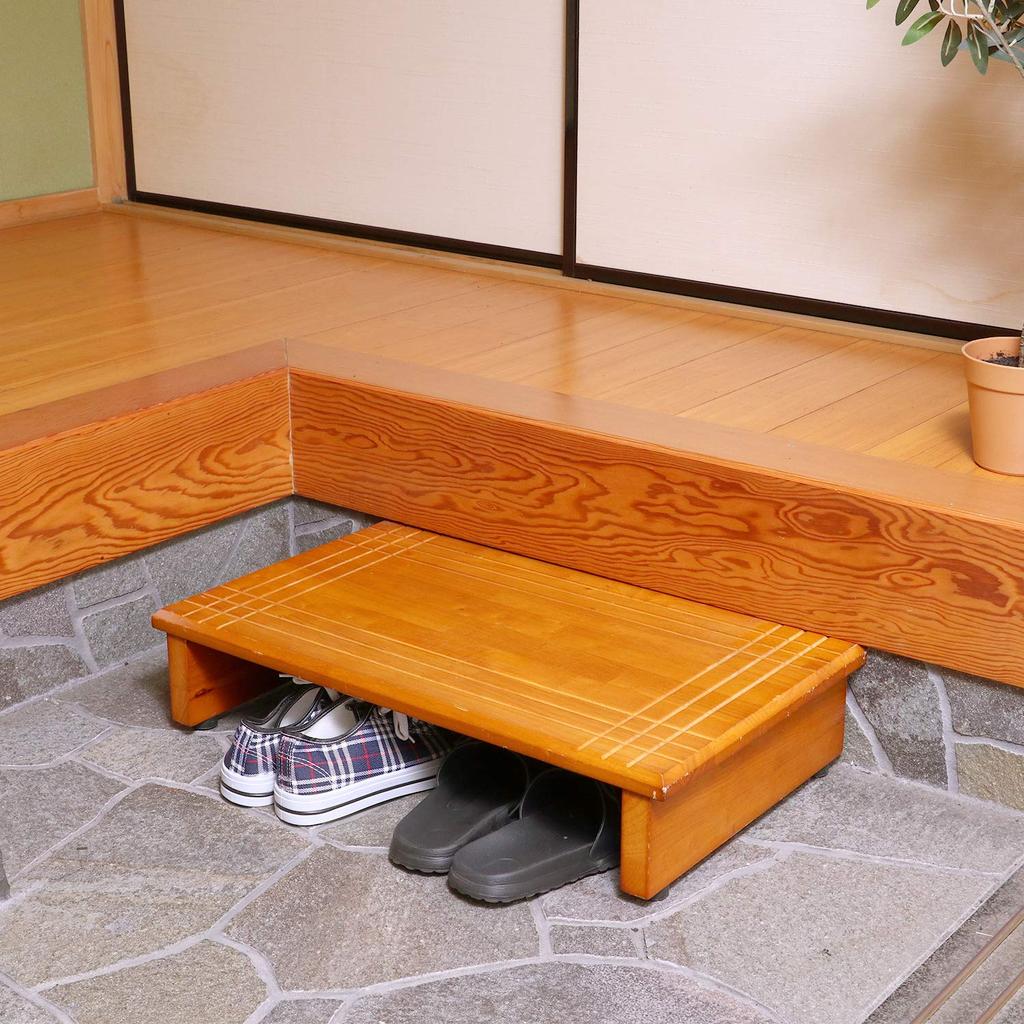 Fujiboeki Entryway Step, 60cm Wide, Natural Wood, 88989