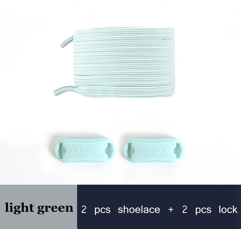 1 Pair No Tie Shoe Laces Elastic Laces for Sneakers Flat Shoelaces Without Ties Shoelace with Lock for Kids Adult Shoestrings