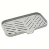 Non-Slip Silicone Draining Mat Splash Proof Sink Pad Tray Soap Dispenser Sponge Drain Pad Kitchen Organizer Tray Faucet Mats