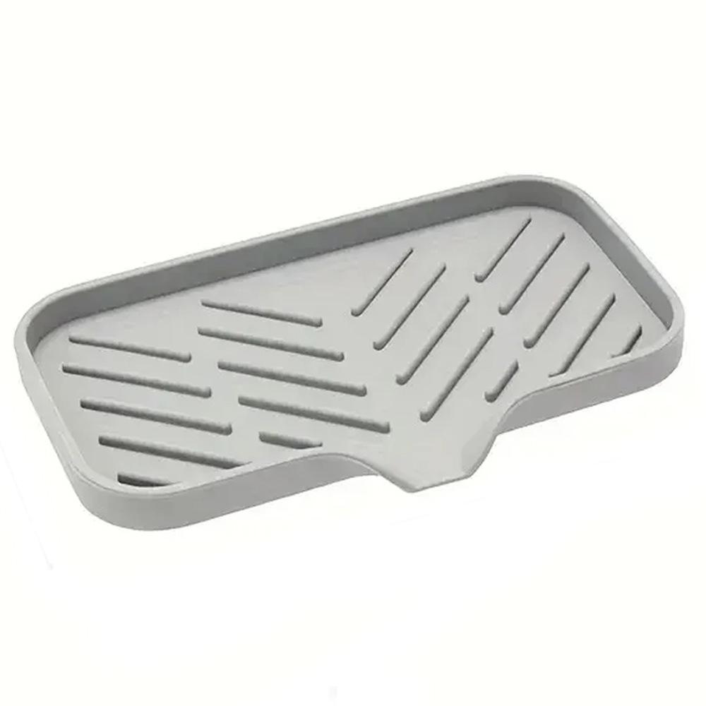 Non-Slip Silicone Draining Mat Splash Proof Sink Pad Tray Soap Dispenser Sponge Drain Pad Kitchen Organizer Tray Faucet Mats