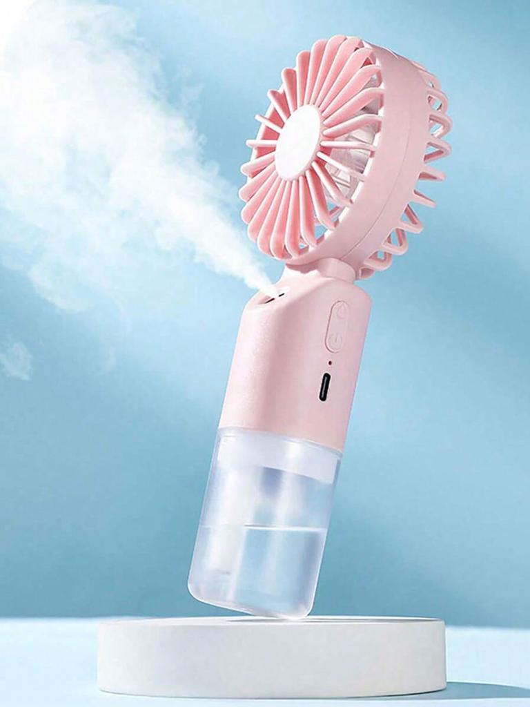 Mini Handheld Mist Fan, Portable Electric Fan, 2-Speed Adjustable, Desktop Fan For Summer, Humidifying & Cooling,