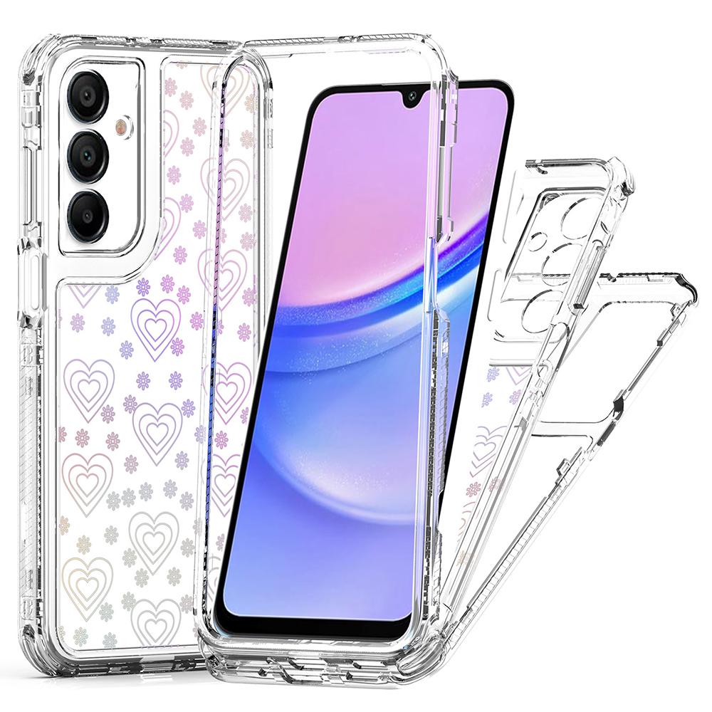 For Samsung Galaxy A16 4G/5G Case Acrylic TPU Clear Phone Cover with Laser-printed Film