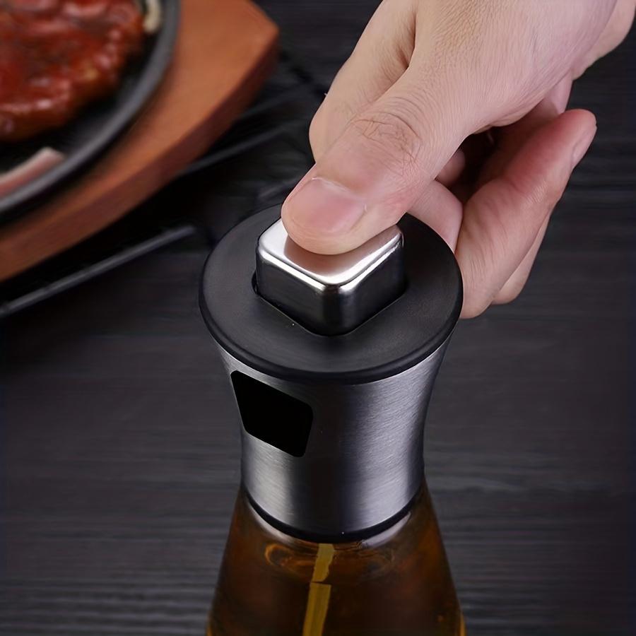 304 Stainless Steel Glass Oil Spray Bottle Large Capacity Pressurized Spray for Kitchen, BBQ, Grilling BPA Free, Triangular Design, Perfect for Olive
