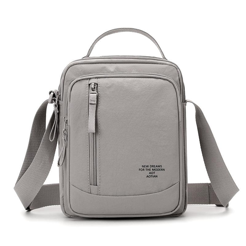 

Мужская сумка однотонная на плечо сумка через плечо сумка-тоут сумка для мобильного телефона светло-серый