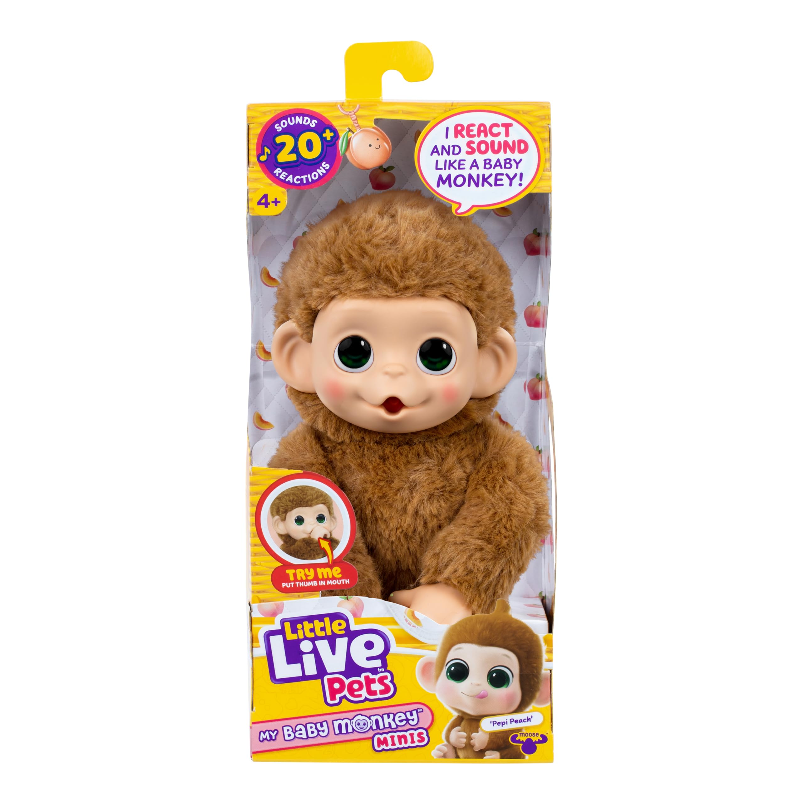 Little Live Pets Мой Малыш S3 Мини Обезьянка Одиночная Упаковка ПепиПич