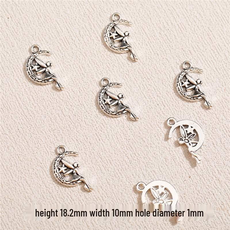 Moon Series Hollow Pendant Charms for DIY Beaded Jewelry