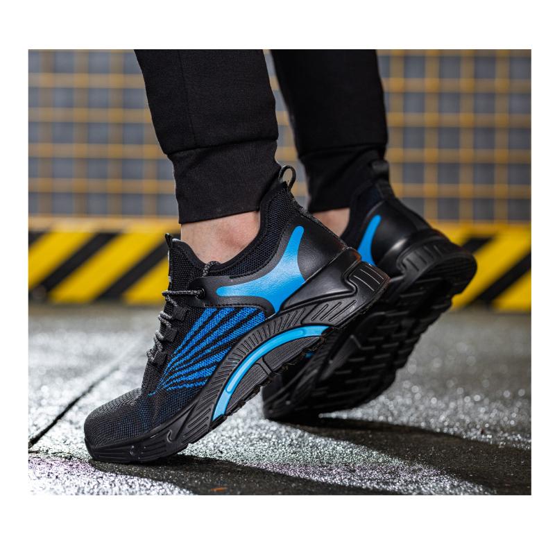 Plus Size 39- 48 Lightweight Men's Safety Shoes Anti-smash Anti-puncture Work Sneakers Steel Toe Shoes Protective Safety Boots