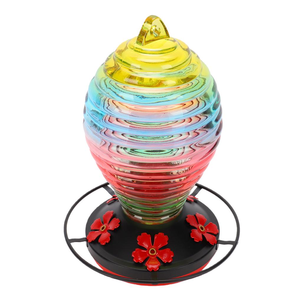 Glass Hanging Bird Feeder Decorative Outdoor Bird Feeder for Courtyards Gardens Balconies Windowsills