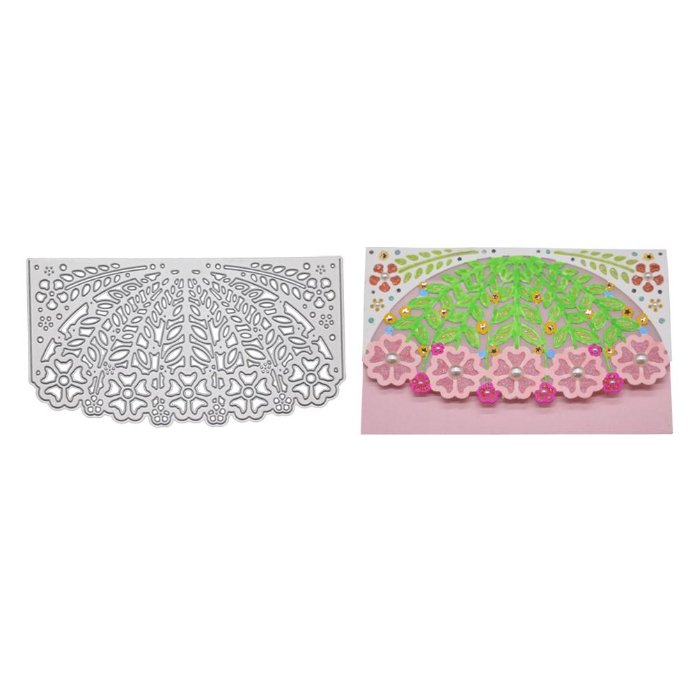 Flower Leaf Umbrella Frame Metal Silvery Stencil Embossing Cutting Dies For Diy Scrapbooking Paper Album Cards Making