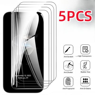 5KS Pouzdro z tvrzeného skla pro iPhone 15 16 Pro Max Ochranné sklo iPhone15 Pro Max iphon 16Pro Max 15 Ochranné fólie na displej