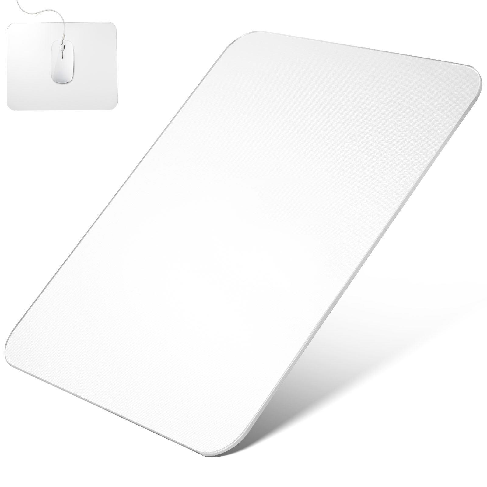 Clear Glass Mouse Pad Smooth Stable Surface Desk Gaming Mat Laptop Mousepad for Office Home Glass Mouse Pad Mousepad Desk Mat 25X20X0.32CM