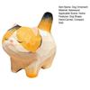 Cat Ornament Hand-Carved Wood Carving Compact Size Kitten Figure Wealth Symbol Desktop Car Bookshelf Decoration