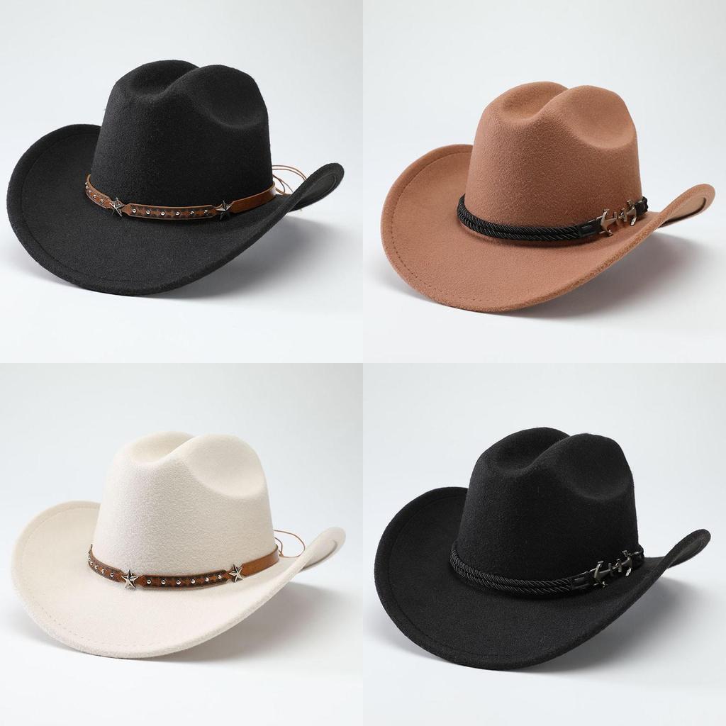 Cowboy Hat With Chain And Starry Sky Compass For Western Style Men And Women