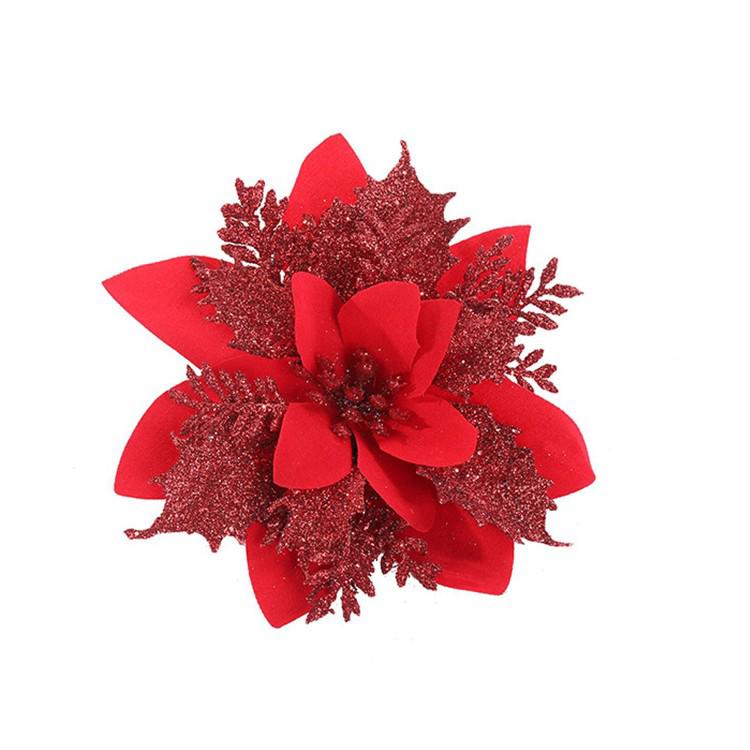 

Гирлянда из золотых блестящих цветов - Рождественские декоративные цветы DIY набор