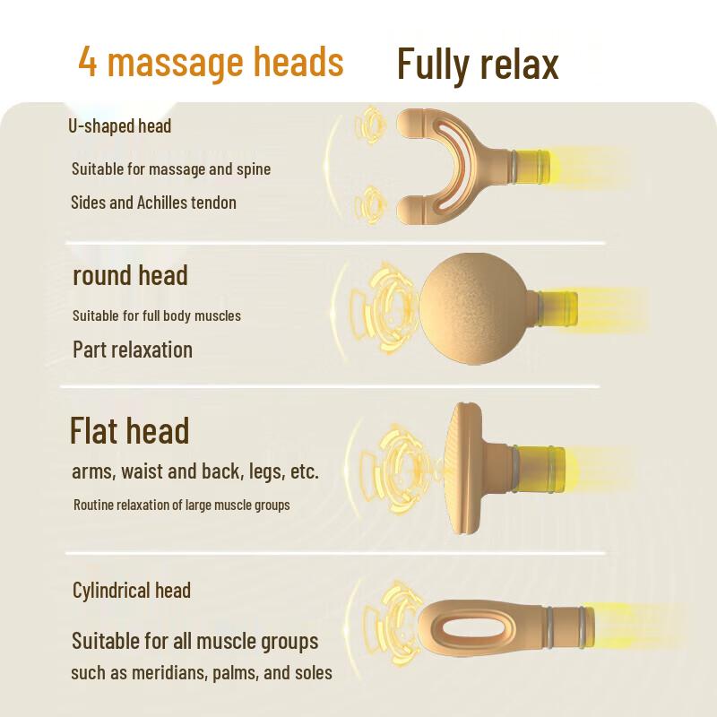 Hezheng Portable Percussion Massager with Curved Head