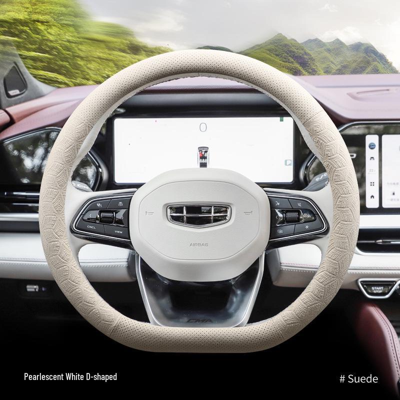 Geely ICON, Xingyue L, Xingrui, Emgrand GS, Hao Yue L, Binrui, Bin Yue Suede Steering Wheel Cover (All-Season)