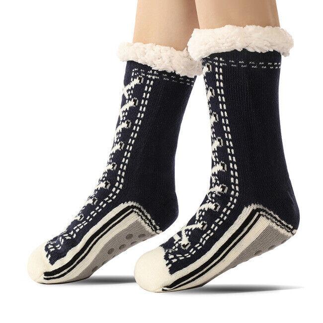 

Warm And Plush Lamb Fleece House Socks In Trendy Striped Design For Ultimate Comfort чёрный