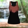 3D Green Pine and Cypress Print Women Workout Yoga Gym Printed Summer Sport Shirts Plus Size Vests