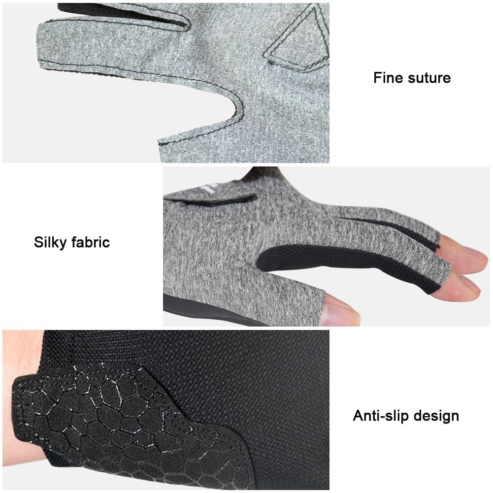 1PC Professional Billiards Gloves With Anti-Slip Pads Breathable And Sweat-Wicking Snooker Gloves Self-Adhesive Cloth Fixed For Left Hand