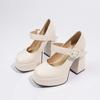 Ladies' High Heels 12cm French Mary Jane Shoes Thick Heel  Waterproof Platform Super Single Shoes Sandalias De Tacón 2025