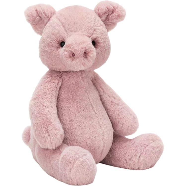 Jellycat Farm Animal Collection Wool Ball Piggy Dolls Plush Doll 30cm Height In Sitting Posture
