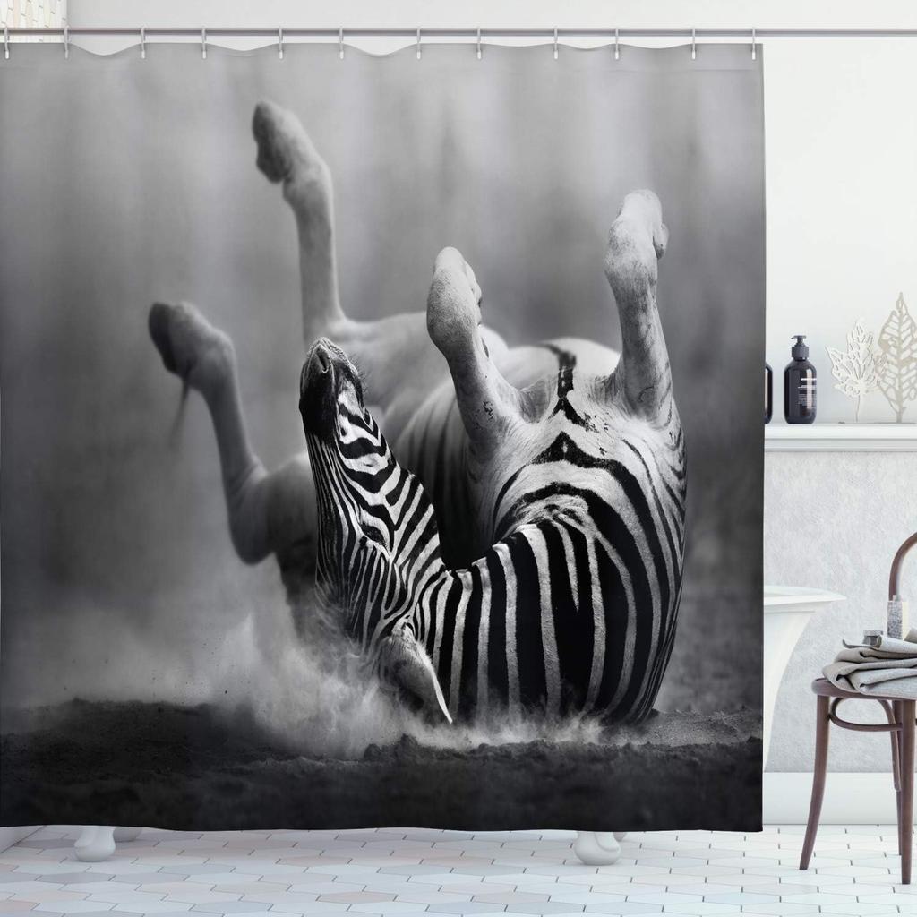 Mystical Alchemy Room Shower Curtain Featuring Candles Books And Potions Medieval Fantasy Art Style Unique Bath Decor Item