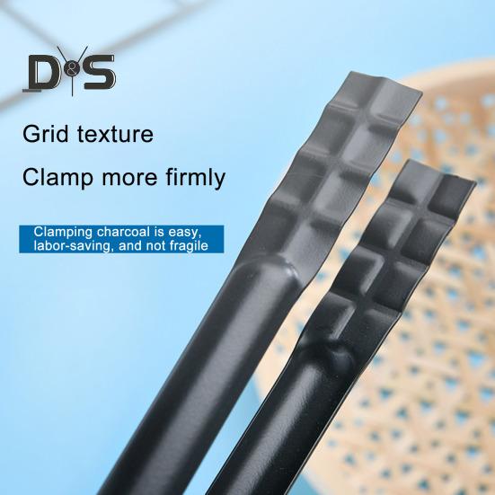 Barbecue Charcoal Tong Ergonomic Design Heat Resistant Multipurpose Metal Handle Grill Food Clip Cooking Tool