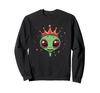 A Playful Alien King Graphic for Sci-fi Explorers.