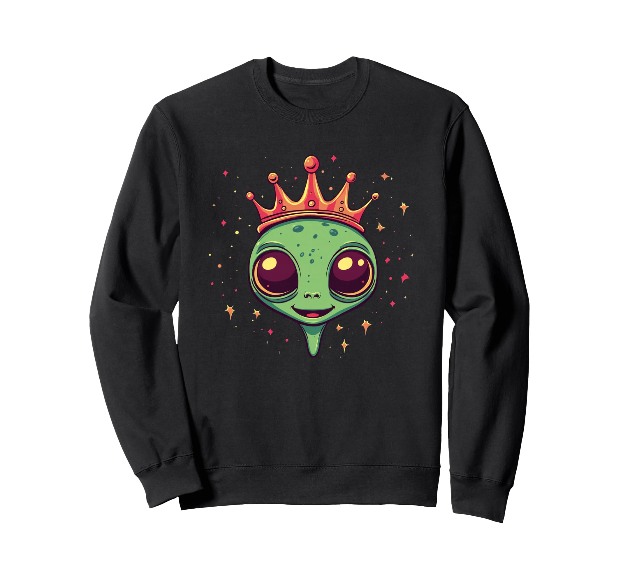 A playful Alien King graphic for sci-fi explorers.