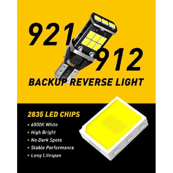 AUXITO Pair White T15 Reverse Back Up  LED Light Bulbs T16 W16W Bright New EOOH