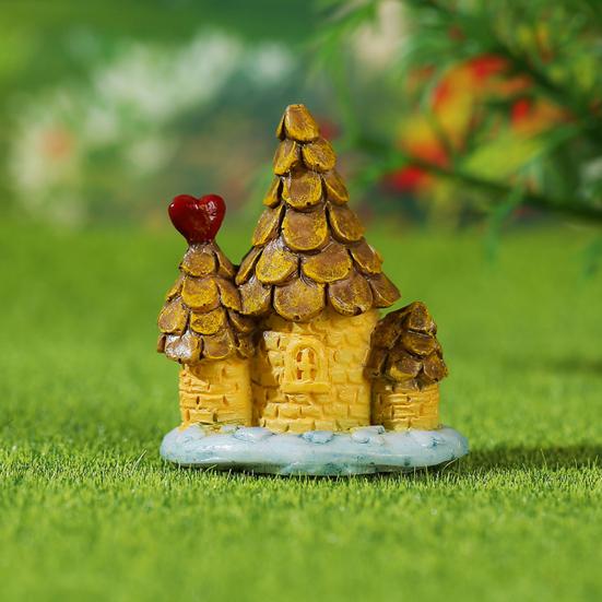 Micro Landscape Ornaments Resin Fairy Garden Accessories Small Wooden Tree Houses for Plants Fish Tank Decor DIY Scenes Cake