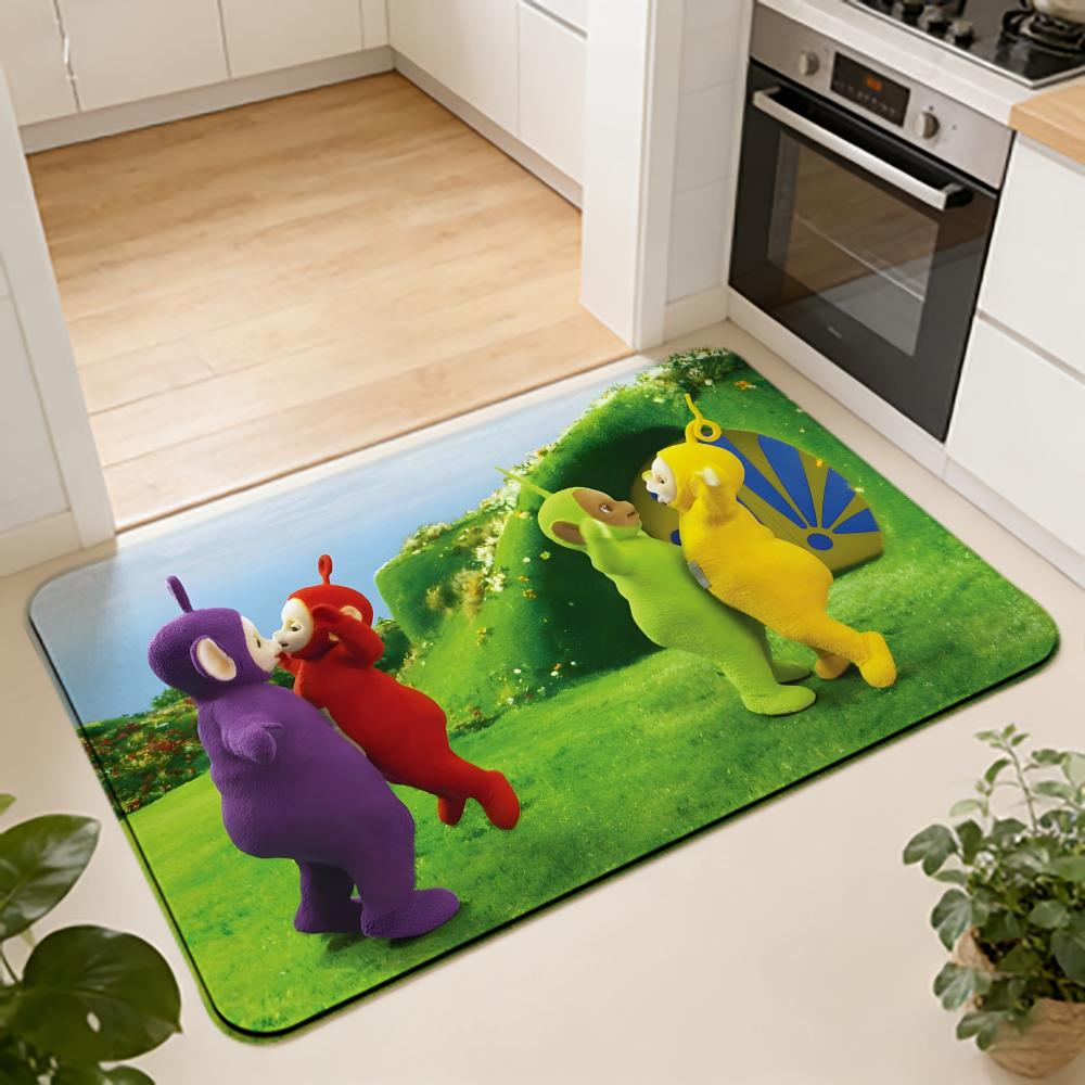 ANIME C-Cute T-Teletubbies Floor Mat Absorbent Floor Mat Non-Slip Entrance Rug for Bathrooms Restrooms and Toilets