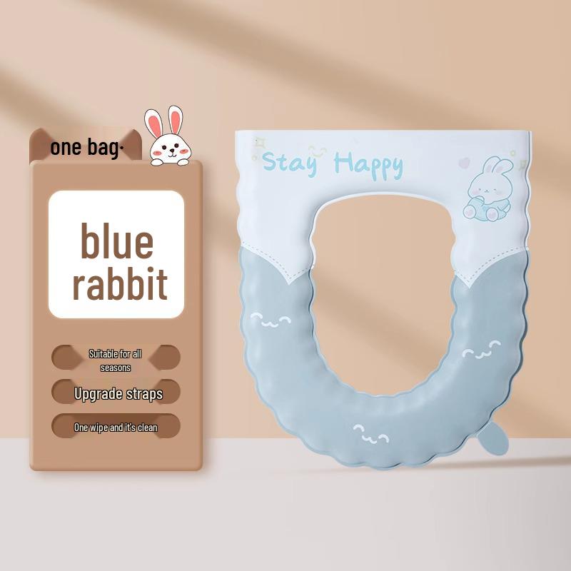 Wasserdichter Universal-Toilettensitzkissen mit Bändern - Vier Jahreszeiten Nutzung (Ausgabe 2024)