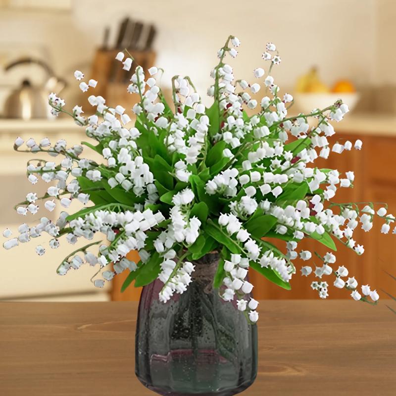 

9/12PCS simulated wind chime flowers- Artificial Flower Bell flower - wedding bouquet, bell orchids, bride holding flowers 9PCS