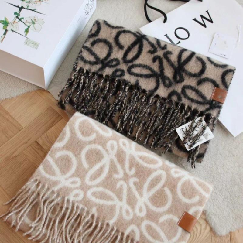 Neuheit Eleganter Schleife Jacquard Imitation Kaschmir Schal Stola Damen Herbst Winter Mode Farblich passendes Halstuch Langer Schal