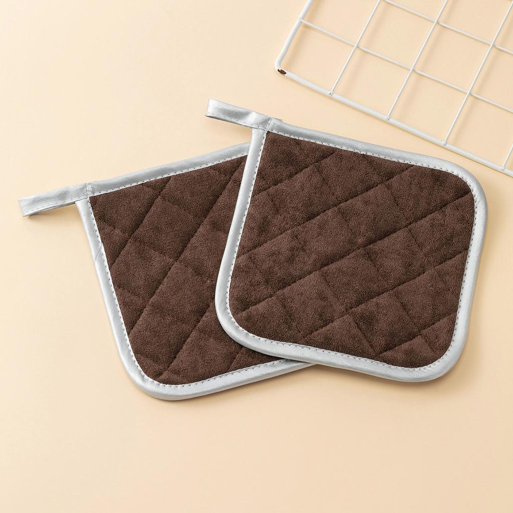Mikrofaser-Handtuchstoff Steppbaumwolle Isolierunterlage mit Silberstoff beschichtet Verbrühschutz Topfunterlage Platzset Mikrowellenofen-Handschuhe Topfunterlage
