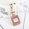 European-American Rhinestone Keychain Charm Perfume Bottle Pendant for Women