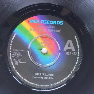7inch Record LEONA WILLIAMS - Good Nights Make Good Mornings MCA422PROMO MCA Records 1979 UK Folk Used