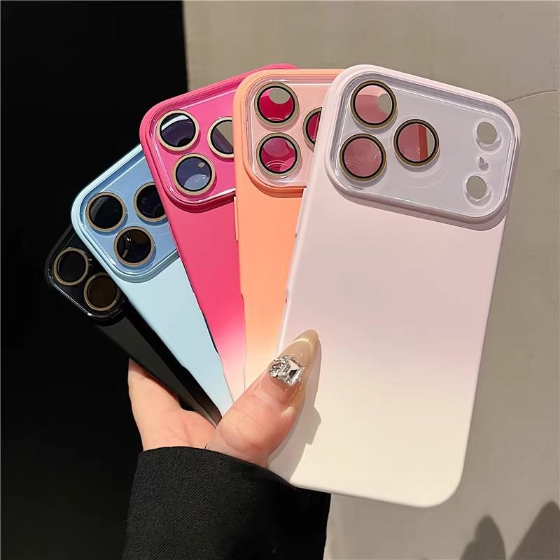 iPhone 17 Pro Max Liquid Silicone Gradient Case with 16-Lens Film Cover