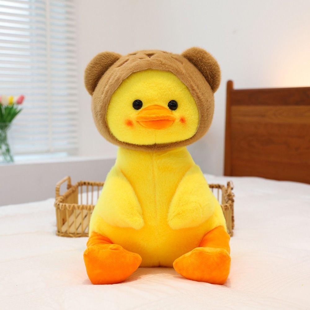 PP Cotton Bear Hood Duck Appease Doll Ornament Rabbit Hood Duck Stuffed Doll  Sofa Decor