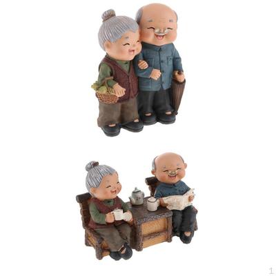 2ks Creative Old Couple Ornaments Man Babička na dekoraci