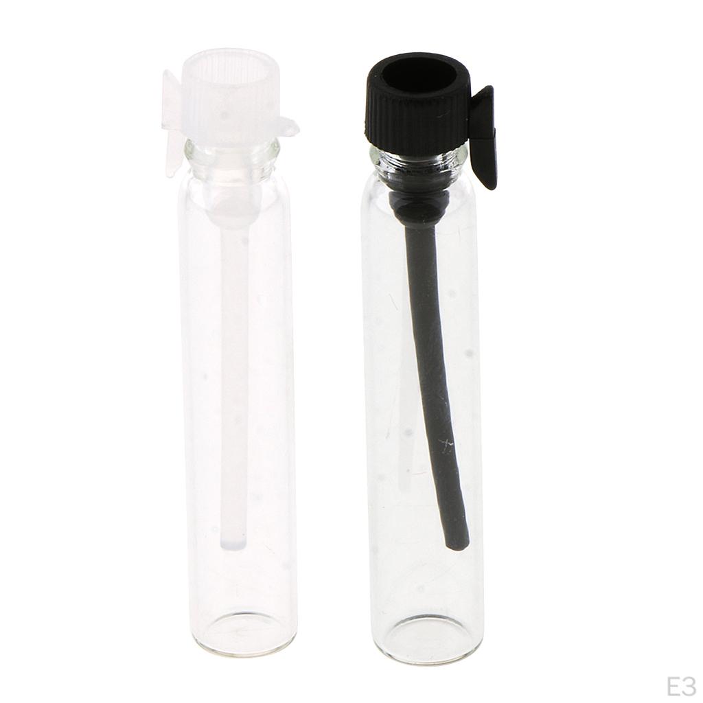 2ML 50 stk Mini Glass Parfymeprøver Reise Bærbare Kosmetikkflasker - Hvit ,