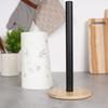 Black Metal Bamboo Kitchen Rack For Paper Towels