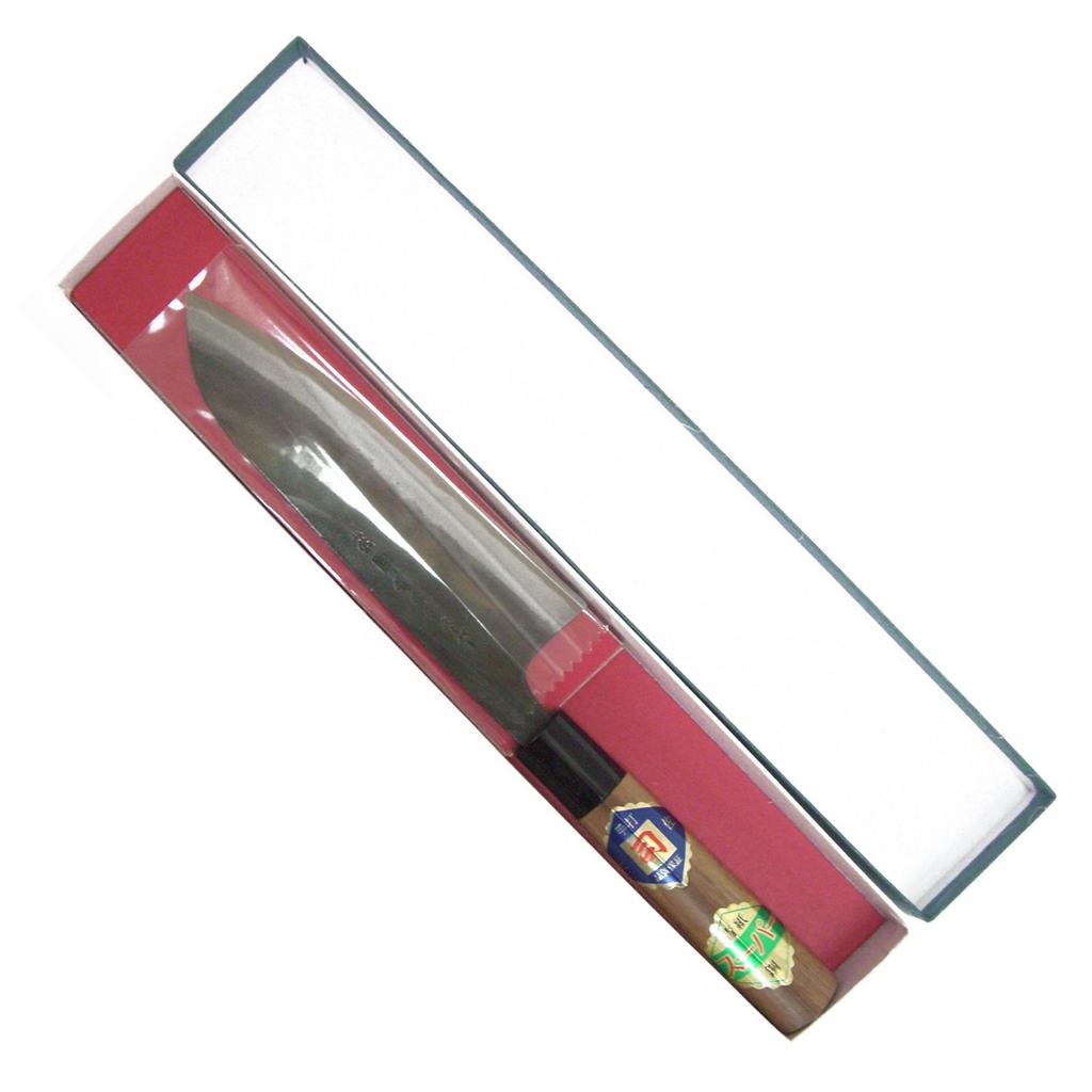 Tosa Cutlery Santoku Super 165mm Knife, Black-Finished Steel,