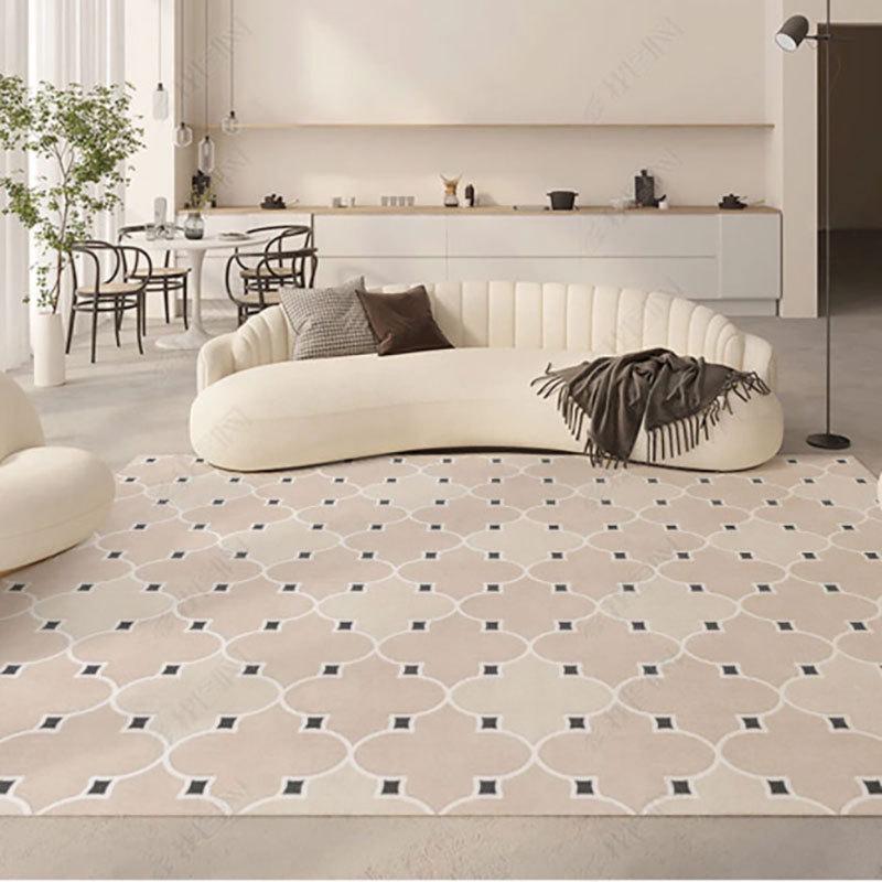 French Plaid Non-Slip, Dirt-Resistant, Water-Absorbent Carpet for Living Room, Coffee Table, Entrance, and Bedroom