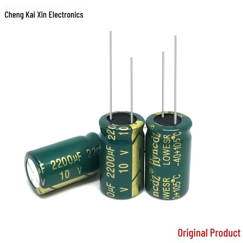 Original Aluminum Electrolytic Capacitor 10V 2200uF 10x17 High-Frequency Series, Large Stock Available